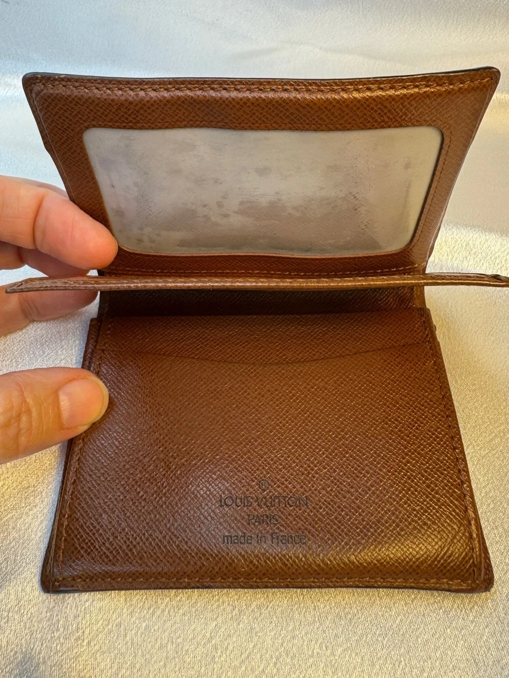 Louis Vuitton LV Monogram Card Case in Brown and Gold Unisex